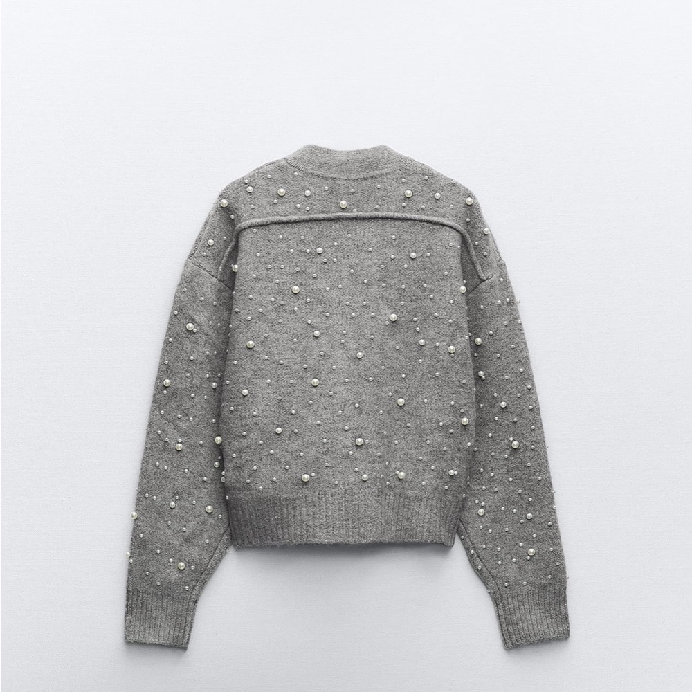 Zara earl trim knit bomber cardigan - Picture 10 of 16